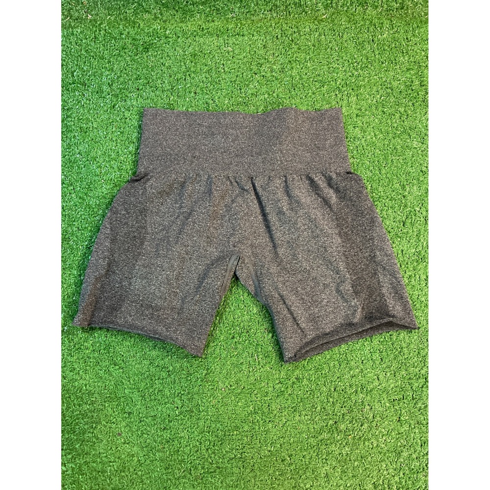 NVGTN High Waist Athletic Shorts Heather Gray Workout Yoga Running Gym Womens M